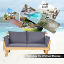 Adjustable Patio Convertible Sofa with Thick Cushion by LJGDeals