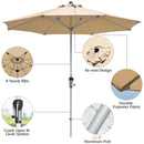 9 Feet Patio Outdoor Market Umbrella with Aluminum Pole without Weight Base by LJGDeals