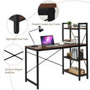 47.5 Inch Writing Study Computer Desk with 4-Tier Shelves by LJGDeals