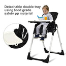 Foldable High chair with Multiple Adjustable Backrest by LJGDeals