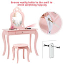 Kids Princess Makeup Dressing Play Table Set with Mirror by LJGDeals