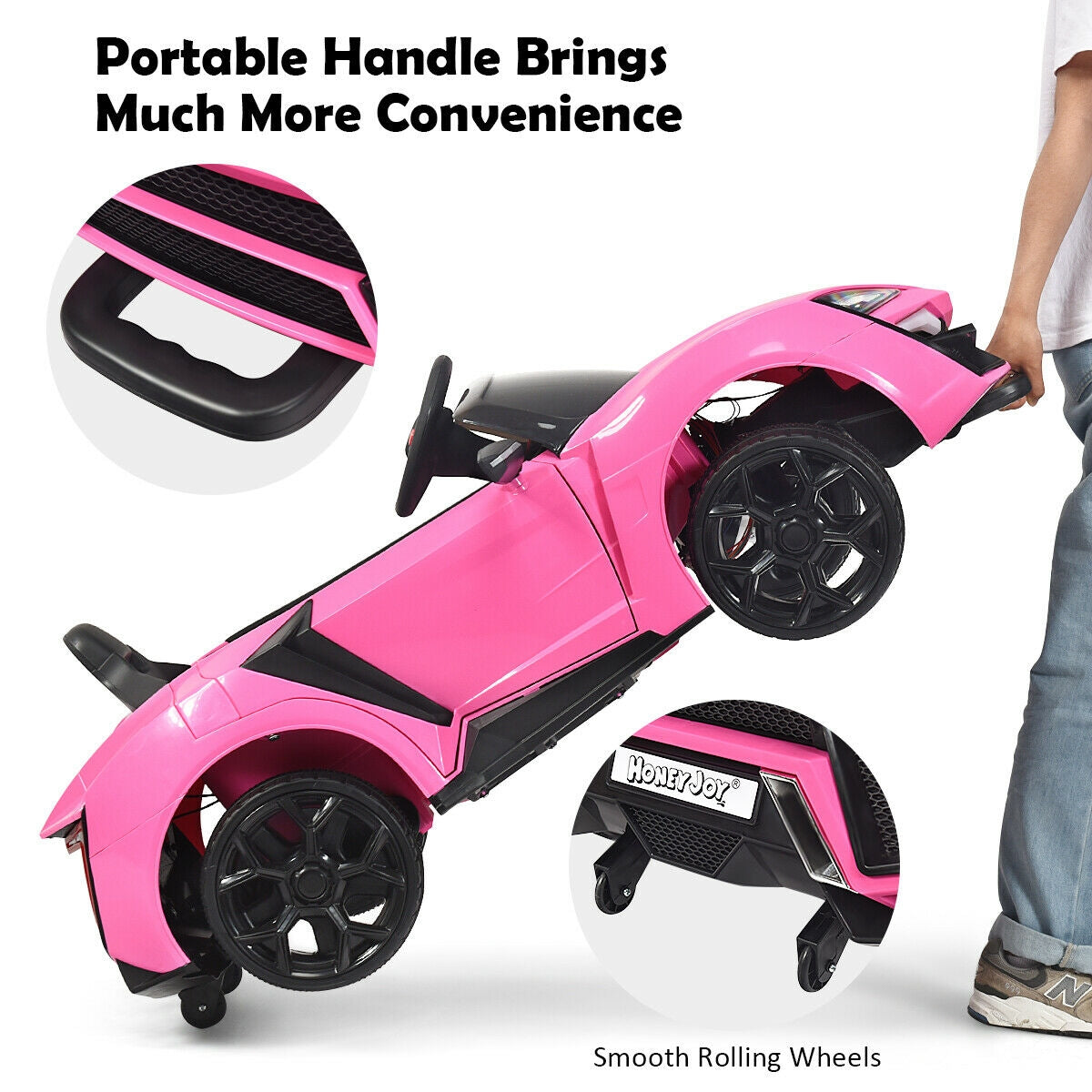12V 2.4G RC Electric Vehicle with Lights-Pink, photo 7 of 8