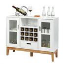Wood Wine Storage Cabinet Sideboard Console Buffet Server-White by DirectDeals