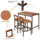 3 Pieces Patio Rattan Wicker Bar Dining Furniture Set by LJGDeals