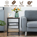 3-Tier Industrial End Table with Mesh Shelves and Adjustable Shelves by LJGDeals