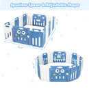 16-Panel Foldable Baby Playpen Kids Activity Centre-Blue by LJGDeals