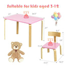 3 Piece Kids Wooden Activity Table and 2 Chairs Set by LJGDeals
