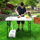 Folding Cleaning Sink Faucet Cutting Camping Table with Sprayer by LJGDeals
