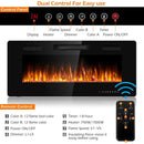 42 Inch Recessed Ultra Thin Electric Fireplace with Timer by LJGDeals
