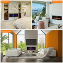 50 Inch Recessed Ultra Thin Electric Fireplace with Timer by LJGDeals