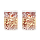 Glass Wax Battery LED Candle ( Set of 2 ) by JHY DESIGN