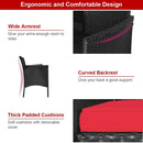 Wicker Patio Conversation Furniture Set with Removable Cushions and Table by LJGDeals
