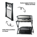 Set of 2 Folding Metal Luggage Rack Suitcase by LJGDeals