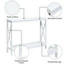 2-Tier Console X-Design Sofa Side Accent Table by DirectDeals