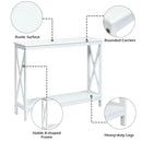 2-Tier Console X-Design Sofa Side Accent Table by LJGDeals