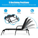 Adjustable Patio Chaise Folding Lounge Chair with Backrest by LJGDeals