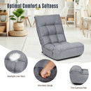 4-Position Adjustable Floor Chair Folding Lazy Sofa by LJGDeals