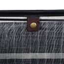 Rectangle Bamboo Hamper Laundry Basket Washing Cloth Bin Storage Bag Lid 3 color-Black