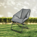 Oversized Foldable Leisure Camping Chair with Sturdy Iron Frame by LJGDeals