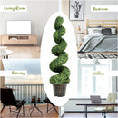 4 Feet Artificial Boxwood Spiral Green Leaves Tree by LJGDeals