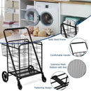 Heavy Duty Folding Utility Shopping Double Cart-Black by LJGDeals