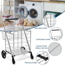 Heavy Duty Folding Utility Shopping Double Cart-Silver by LJGDeals