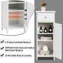 Wooden Bathroom Floor Storage Cabinet with Drawer and Shelf by LJGDeals