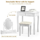 Makeup Vanity Dressing Table Set with Dimmable Bulbs Cushioned Stool by LJGDeals