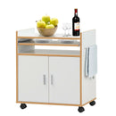 Kitchen Island on Wheels with Removable Shelf and Towel Rack by LJGDeals