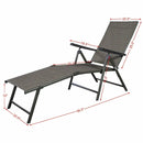 Set of 2 Adjustable Chaise Lounge Chair with 5 Reclining Positions by LJGDeals