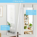 Full Length Metal Door Mirror with Adjustable Hook
