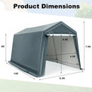 Outdoor Storage Shed 8.3 x 14 Ft with Roll-Up Zipper Door by LJGDeals