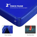 Gymnastics PU Mat Thick Folding Panel Gym Fitness Exercise-Navy by LJGDeals