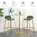Set of 2 Modern Barstools Pub Chairs with Low Back and Metal Legs by LJGDeals
