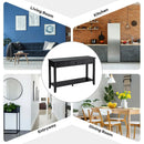 Console Sofa Side Accent Table with Drawer Shelf-Black by DirectDeals