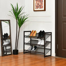 2/3/4 Tiers Flat and Slant Metal Shoe Rack for Entryway Hallway-3-Tier by LJGDeals