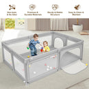 Extra-Large Safety Baby Fence with 50 Ocean Balls-Gray by LJGDeals