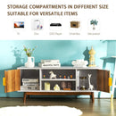 2 Door TV Stand with 2 Cabinets and Open Shelves for TVs up to 50 Inch TV by LJGDeals
