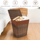 Foldable Handwoven Laundry Hamper with Removable Liner by LJGDeals