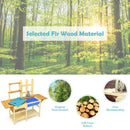 Kid's Outdoor Wooden Pretend Cook Kitchen Playset Toy by LJGDeals