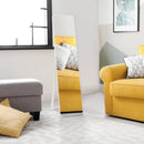 Full Length Frameless Wall Mountable Floor Mirror-White by LJGDeals