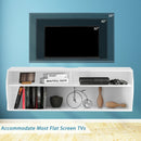 48.5 Inch 2 Tier Modern Wall Mounted Hanging Floating Shelf by LJGDeals