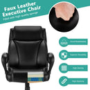 400 Pounds Big and Tall Adjustable High Back Leather Office Chair by LJGDeals