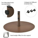 29.5 Inch Outdoor Steel Umbrella Base Stand for Backyard and Poolside by LJGDeals
