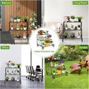 3 Tier Outdoor Metal Garden Planter Holder Shelf by LJGDeals