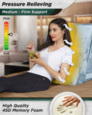 LX8 4-Piece Support for Nighttime Digestive Discomfort & Easier Breathing, Wedge Pillow Set, Cloud Gray with Aloe Vera