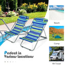 Portable Beach Chair Set of 2 with Headrest by LJGDeals
