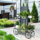 6-Tier Garden Cart Flower Rack Display Decor Pot Plant Holder by LJGDeals