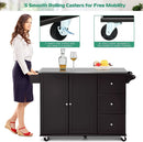 Kitchen Island 2-Door Storage Cabinet with Drawers and Stainless Steel Top by LJGDeals