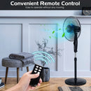 16 Inches Adjustable Height Fan with Quiet Oscillating Stand for Home and Office by LJGDeals